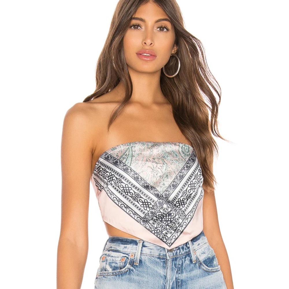 Superdown Sophia Bandana Top in Pink